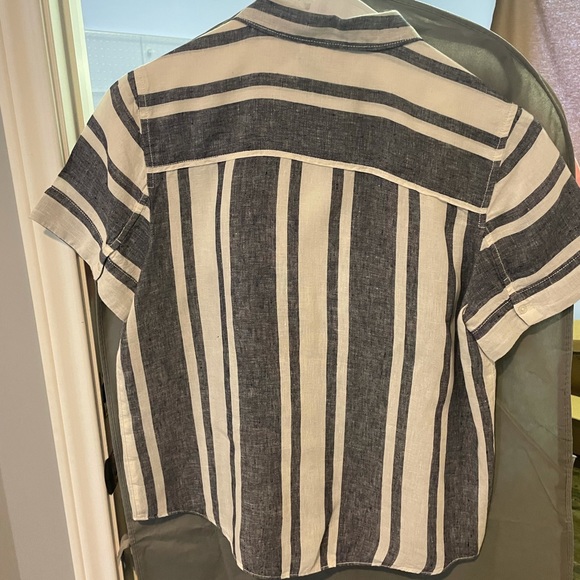 J. Crew Striped Linen Top - Picture 2 of 3